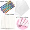 100 Pieces Big Size Lollipop Cake Pop Treat Bag Set Including Parcel Bags, 100pcs Papery Treat Sticks, 100pcs Colorful Metallic Twist Ties for Making Lollipops, Cake Pops, Candies, Chocolates and Cookies